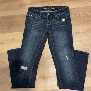 American Eagle boot cut jeans.